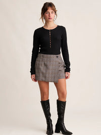 Martina Skort — Plaid mini skirt on model — MYFASHIONFRUIT