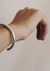 Cass Cuff — Silver, on wrist — MYFASHIONFRUIT