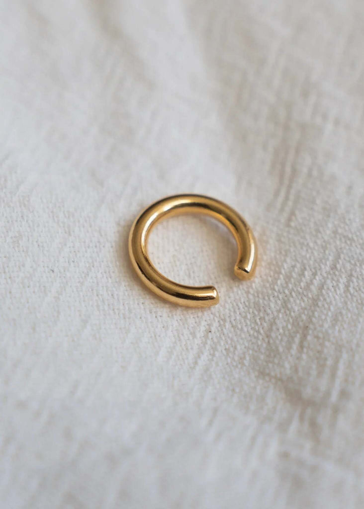 Delia Ear Cuffs — gold metal ear cuff, detail — MYFASHIONFRUIT