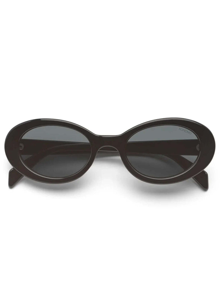 Komono ANA Black Sunglasses — oval black frame — ΜYFASHIONFRUIT