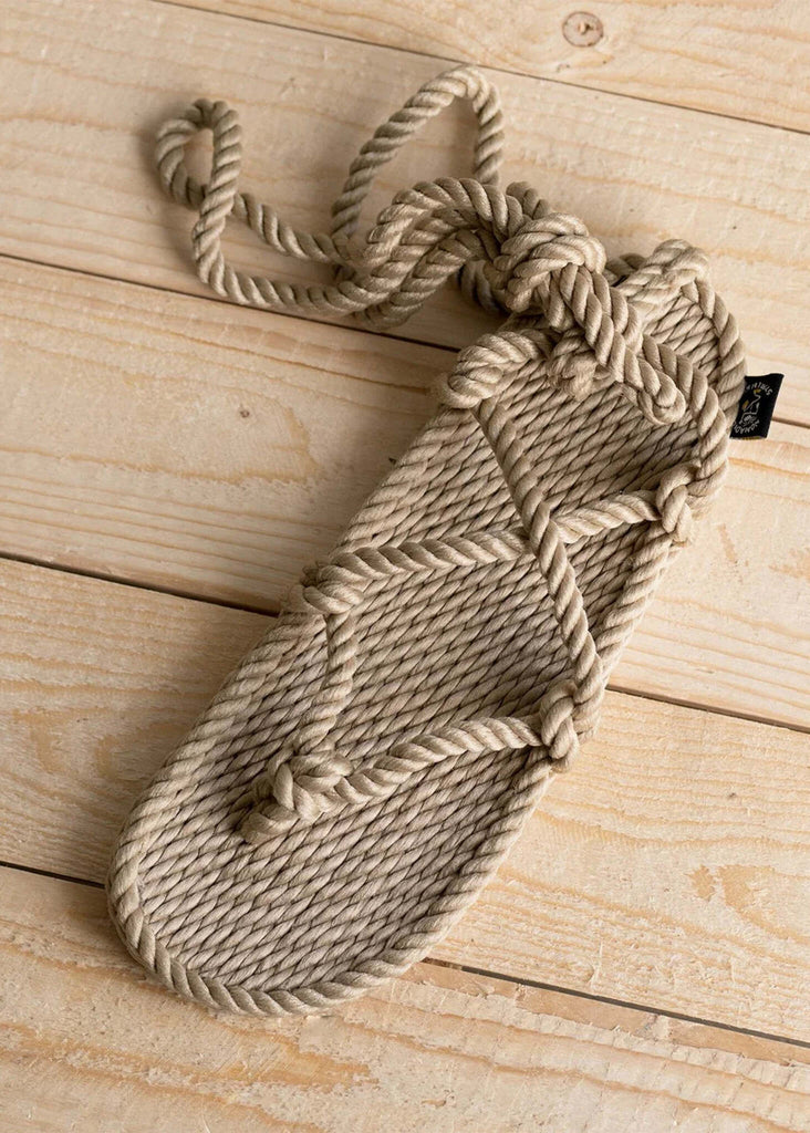 Romano Camel Sandals — rope detail of beige sandal — MYFASHIONFRUIT