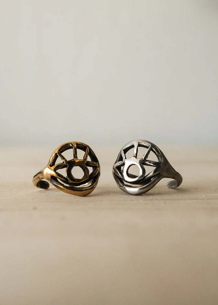Evil Eye Ring - Silver925 — Bronze and silver rings, detail — MYFASHIONFRUIT