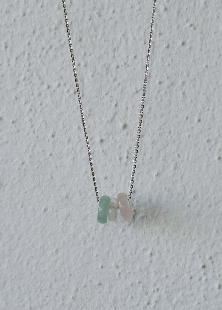 Love Creation & Harmony Pendant — Silver chain with crystal beads — MYFASHIONFRUIT