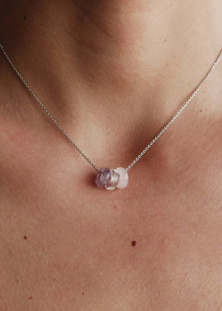 Love Harmony & Spirit Pendant — on model, stone detail — MYFASHIONFRUIT