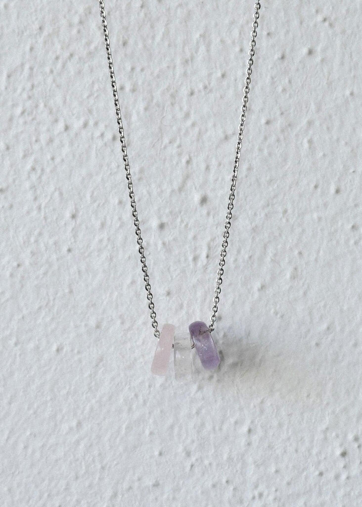 Love Harmony & Spirit Pendant — Silver chain with rose quartz — MYFASHIONFRUIT