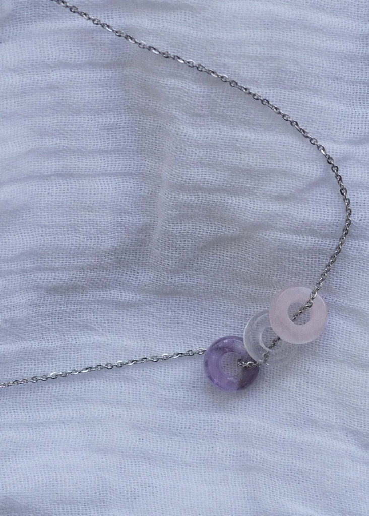 Love Harmony & Spirit Pendant — Detail of gemstone pendant necklace — MYFASHIONFRUIT