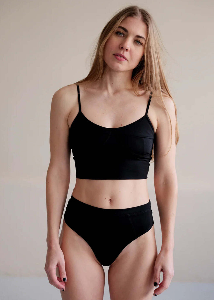 Eden Set - Black — On model, black lingerie set — MYFASHIONFRUIT