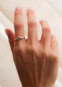Stellar Ring - Silver925 — On model, silver ring detail — MYFASHIONFRUIT