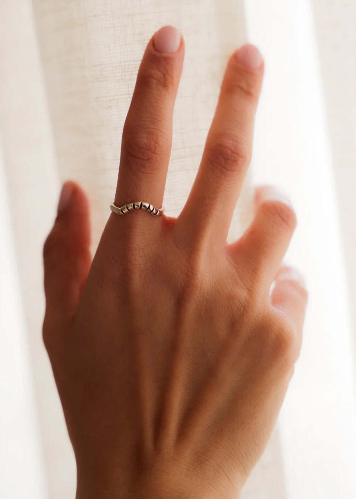 Solar Ring - Silver925 on finger — silver ring detail — MYFASHIONFRUIT