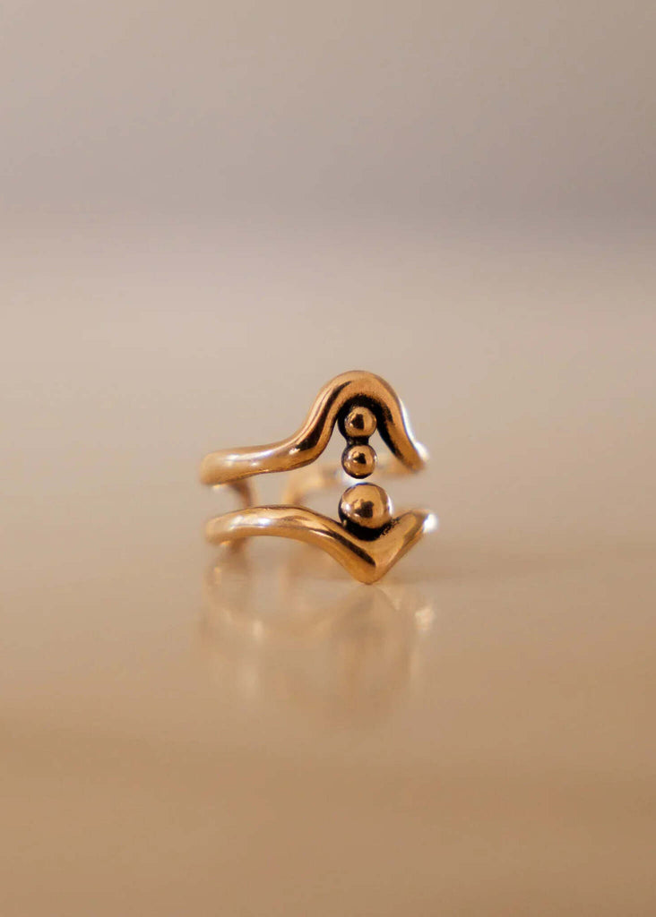 Apollo Ring — Gold beaded ring detail — MYFASHIONFRUIT