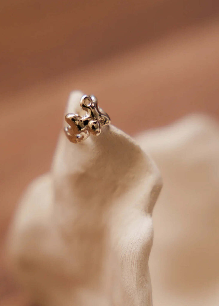 Tara Minimal Ear Cuff - detail of silver cuff — MYFASHIONFRUIT