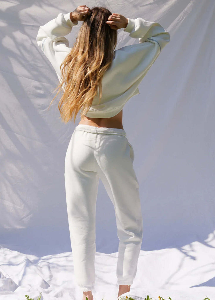 Mff Unisex Sweatpants — on model in mint green — MYFASHIONFRUIT