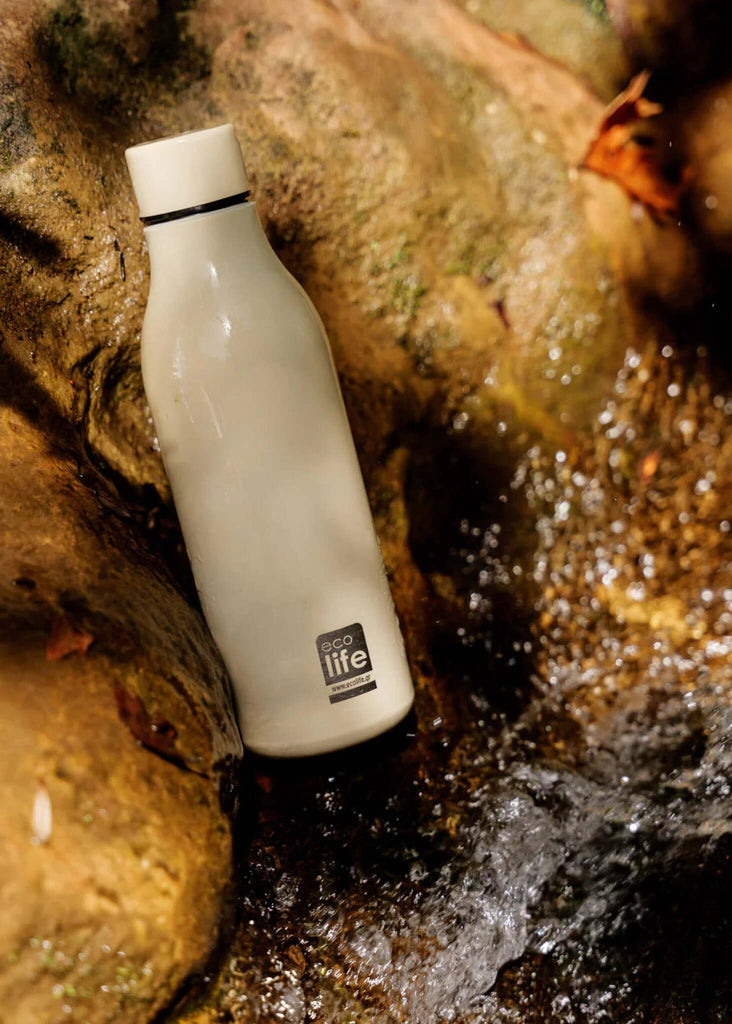 Ecolife Cream Thermos — cream bottle in creek — MYFASHIONFRUIT