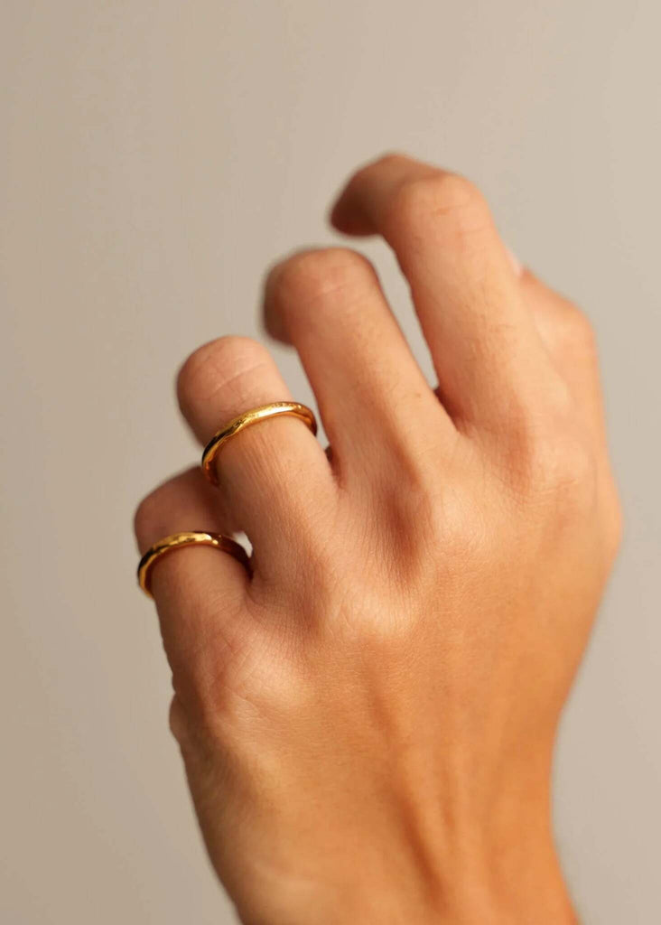 Bebe Set of 2 Rings — Gold rings on hand — MYFASHIONFRUIT
