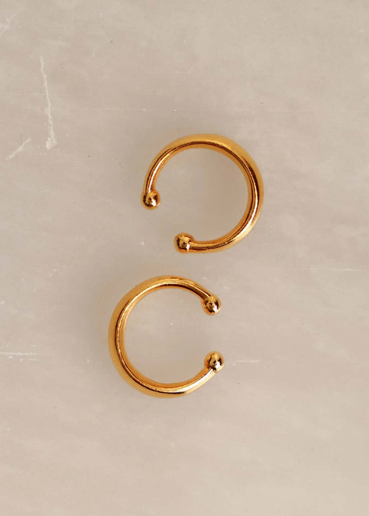 Fortune Ear Cuffs — Two gold ear cuffs, detail — MYFASHIONFRUIT