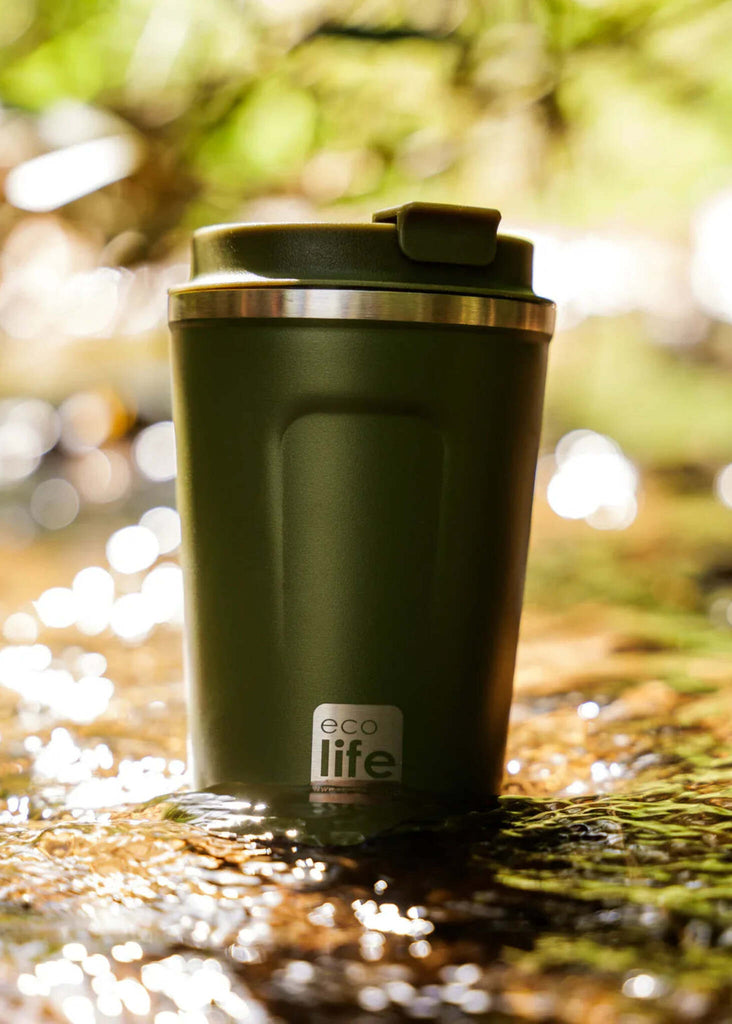 Ecolife Green Coffee Thermos — green thermos detail — MYFASHIONFRUIT
