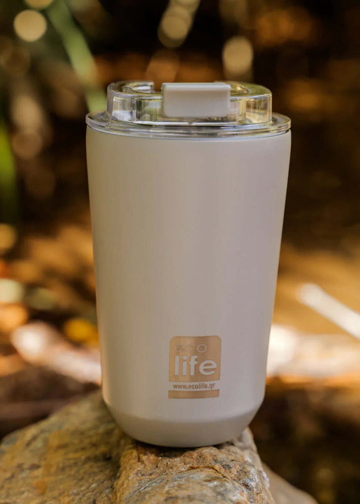 Ecolife Pure Grey Coffee Thermos — grey, detail — MYFASHIONFRUIT