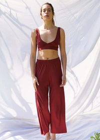 Tender Pants — Red set on model — MYFASHIONFRUIT