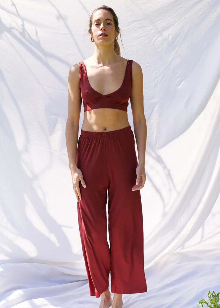 Tender Pants — Red set on model — MYFASHIONFRUIT