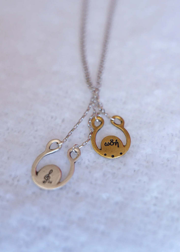 Ode to Joy 2024 Pendant — Silver chain with charms, detail — MYFASHIONFRUIT