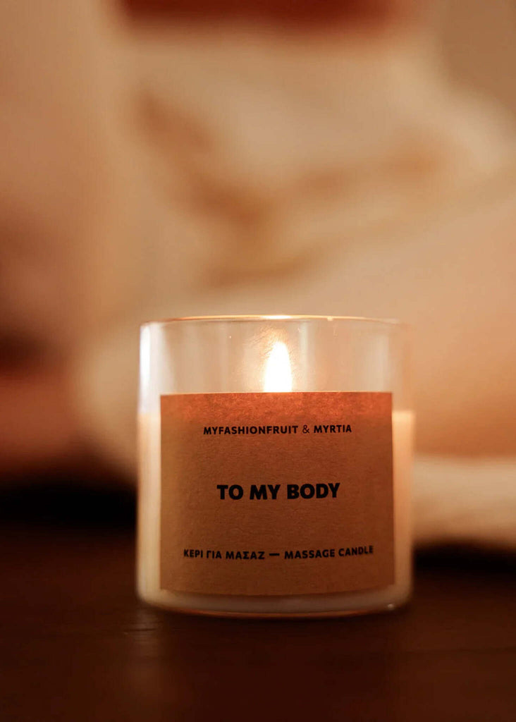 Massage Candle — Burning candle detail — MYFASHIONFRUIT