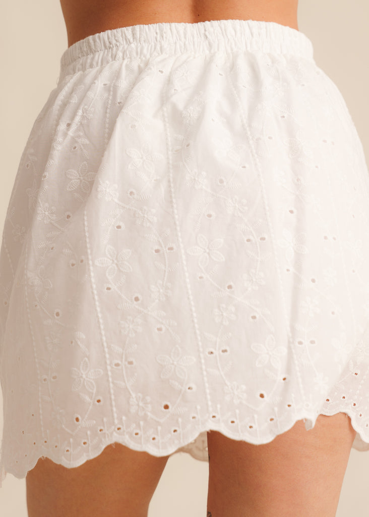 Ninon Skirt — White eyelet skirt detail — MYFASHIONFRUIT