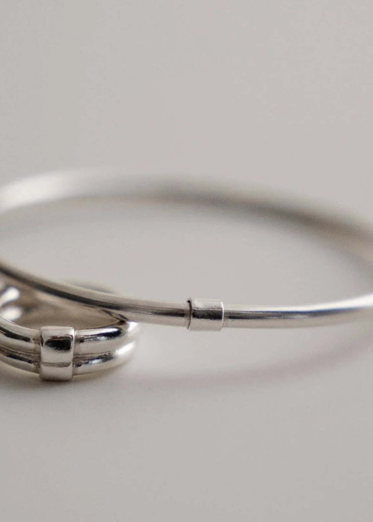 Hestia Ring — Silver ring and bangle detail — MYFASHIONFRUIT