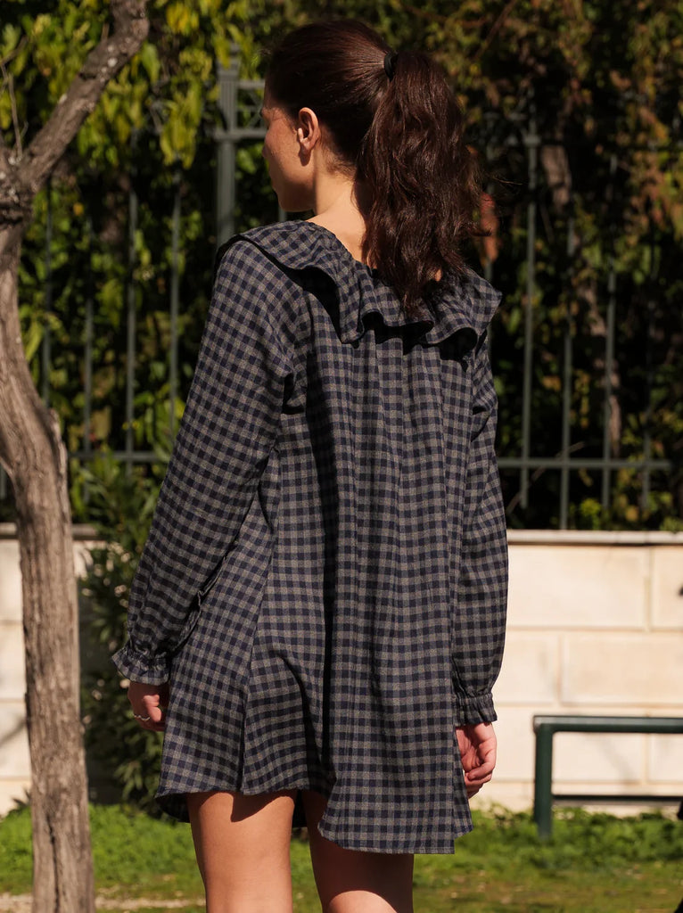 Karena Dress — Gingham dress on model — MYFASHIONFRUIT
