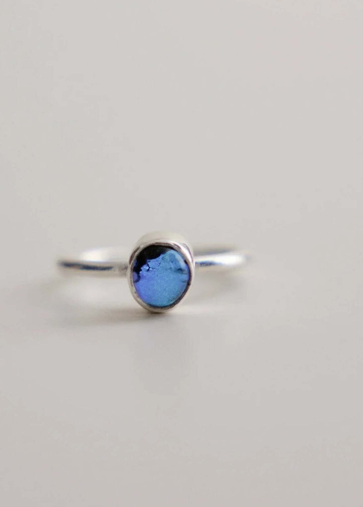 Nesaea Ring — Silver ring with blue stone — MYFASHIONFRUIT