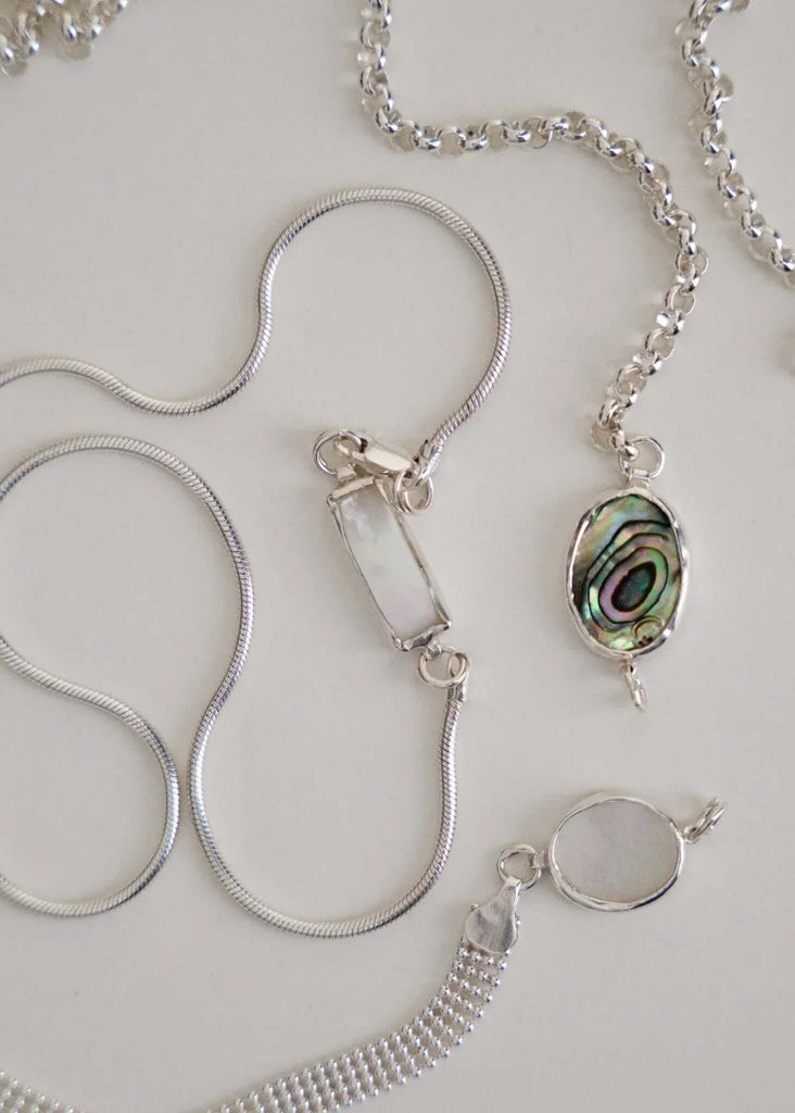 Eurydice Necklace — Silver necklaces with mother of pearl — MYFASHIONFRUIT