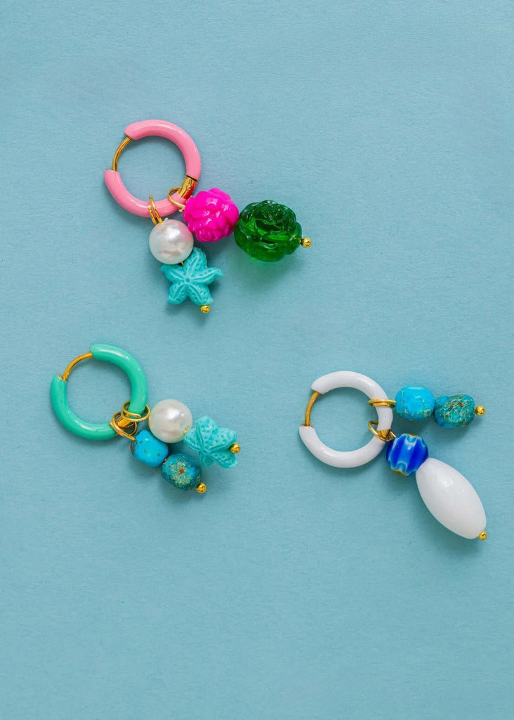 The Mood Hoops Candy — colorful beaded hoop earrings, detail — MYFASHIONFRUIT