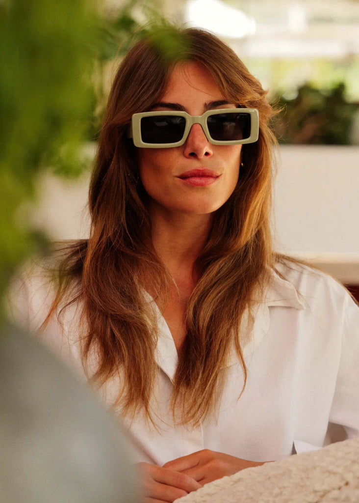 Komono MALICK Moss Sunglasses — on model, light green frames — MYFASHIONFRUIT