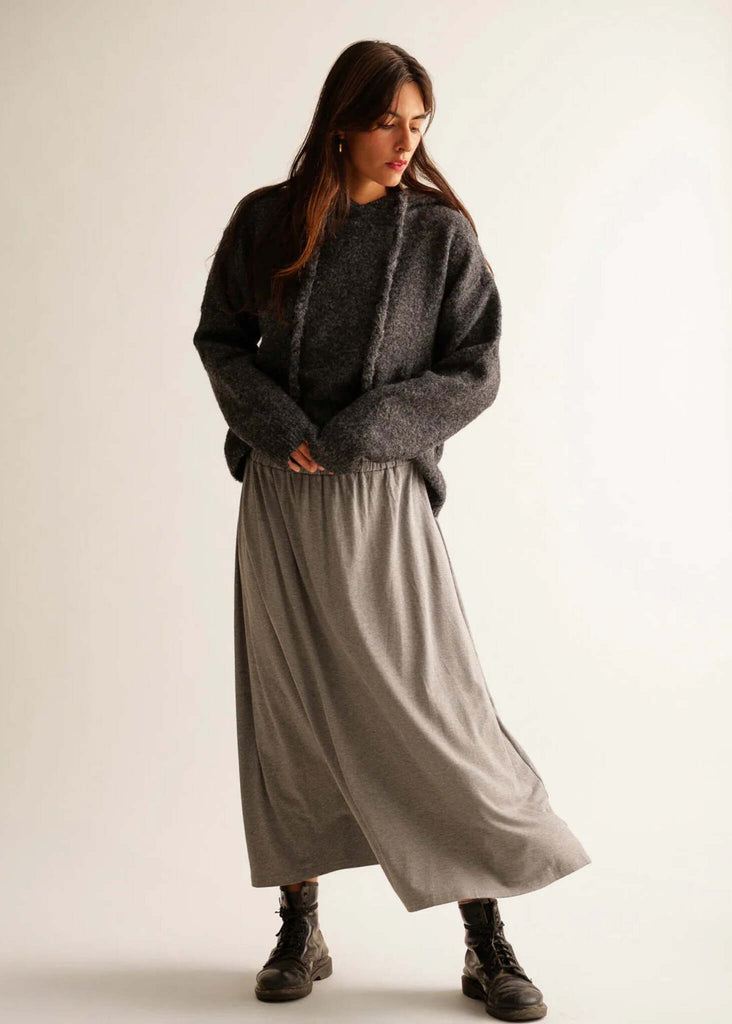 Junia Skirt — Gray skirt on model — MYFASHIONFRUIT