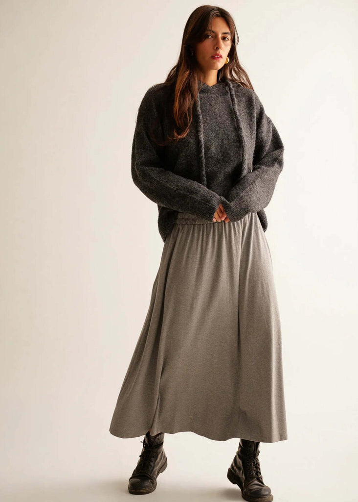 Junia Skirt — Grey skirt on model — MYFASHIONFRUIT