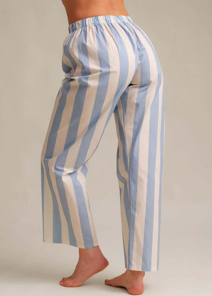 Kenya FeelGood Pants — Blue and white stripe pants on model — MYFASHIONFRUIT