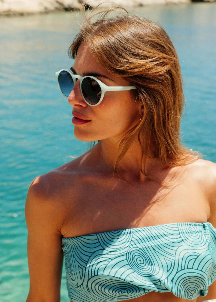 Komono DEVON Limelight Sunglasses — on model, detail — MYFASHIONFRUIT