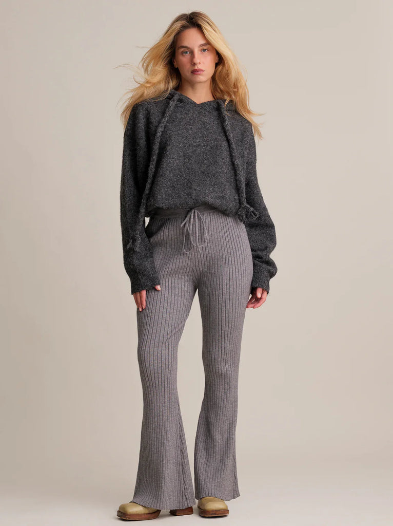 Memphis Pants — Gray ribbed knit on model — MYFASHIONFRUIT
