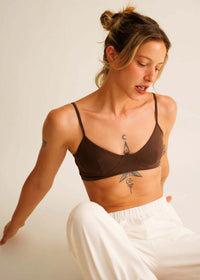 Lotus Bralette — Brown on model — MYFASHIONFRUIT