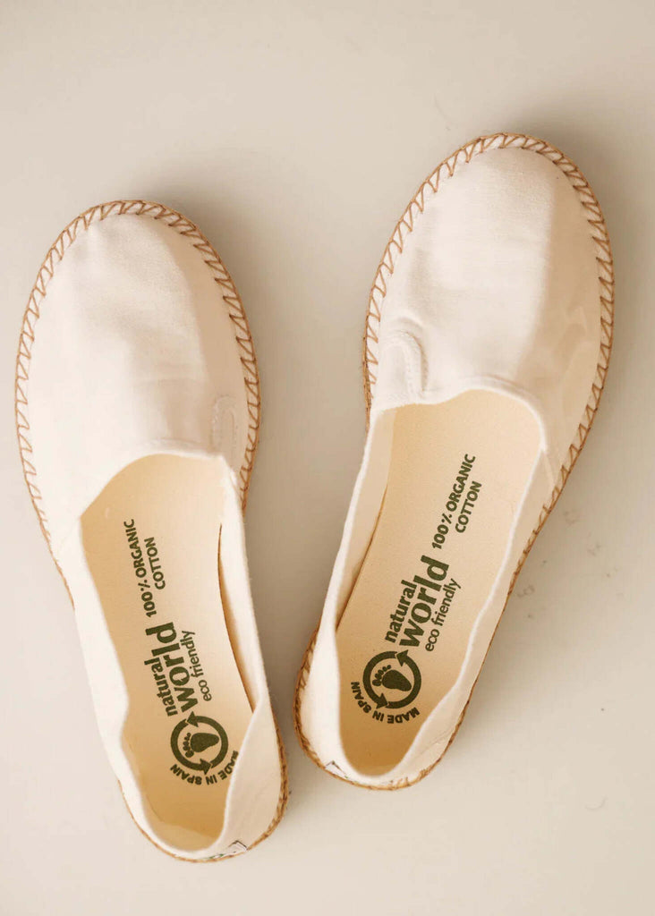 Merle Espadrilles — White cotton shoes, detail — MYFASHIONFRUIT
