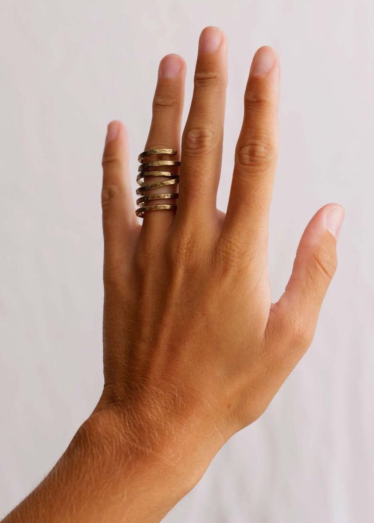 Wrap Around Ring — Gold ring on model — MYFASHIONFRUIT