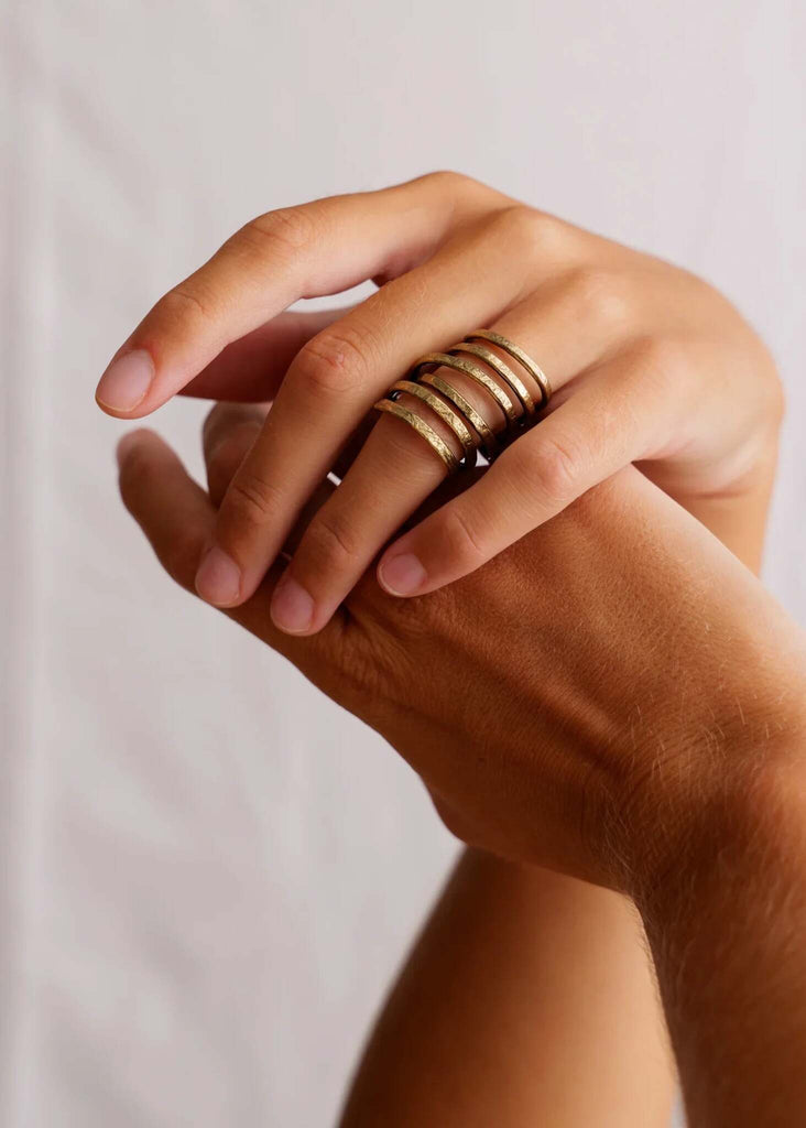 Wrap Around Ring — Gold ring on finger, detail — MYFASHIONFRUIT