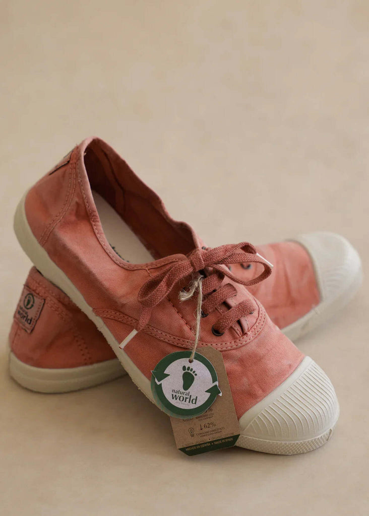 Old Lavanda Sneakers — Terracotta canvas shoes, detail — MYFASHIONFRUIT