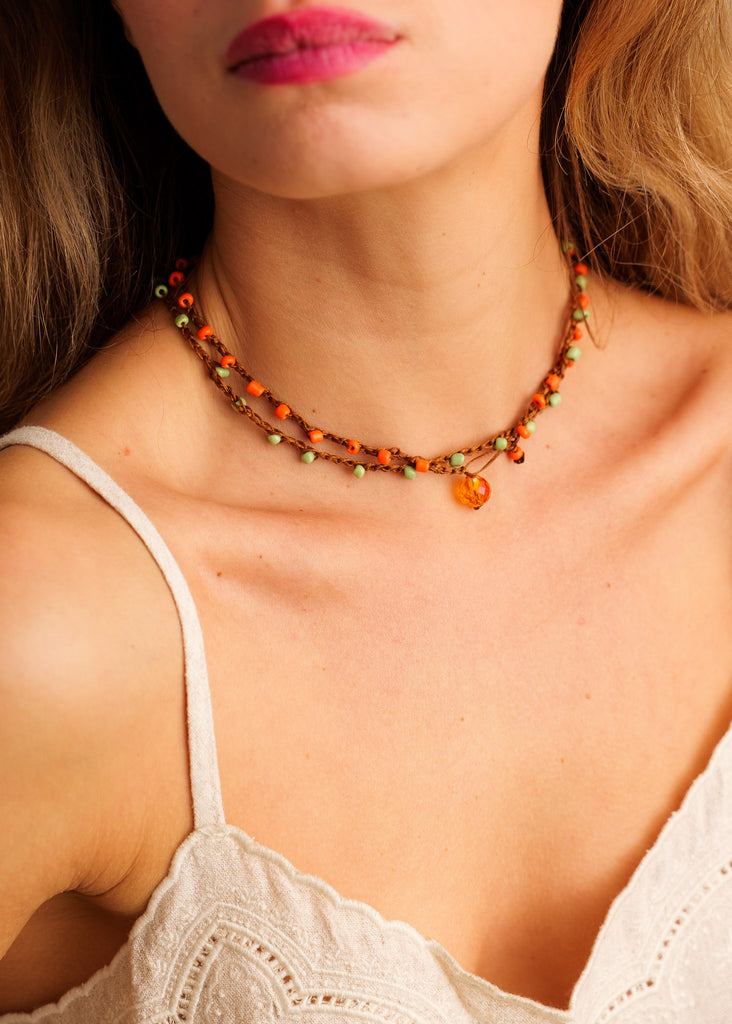 Nirvana Necklet — Bead detail on model — MYFASHIONFRUIT