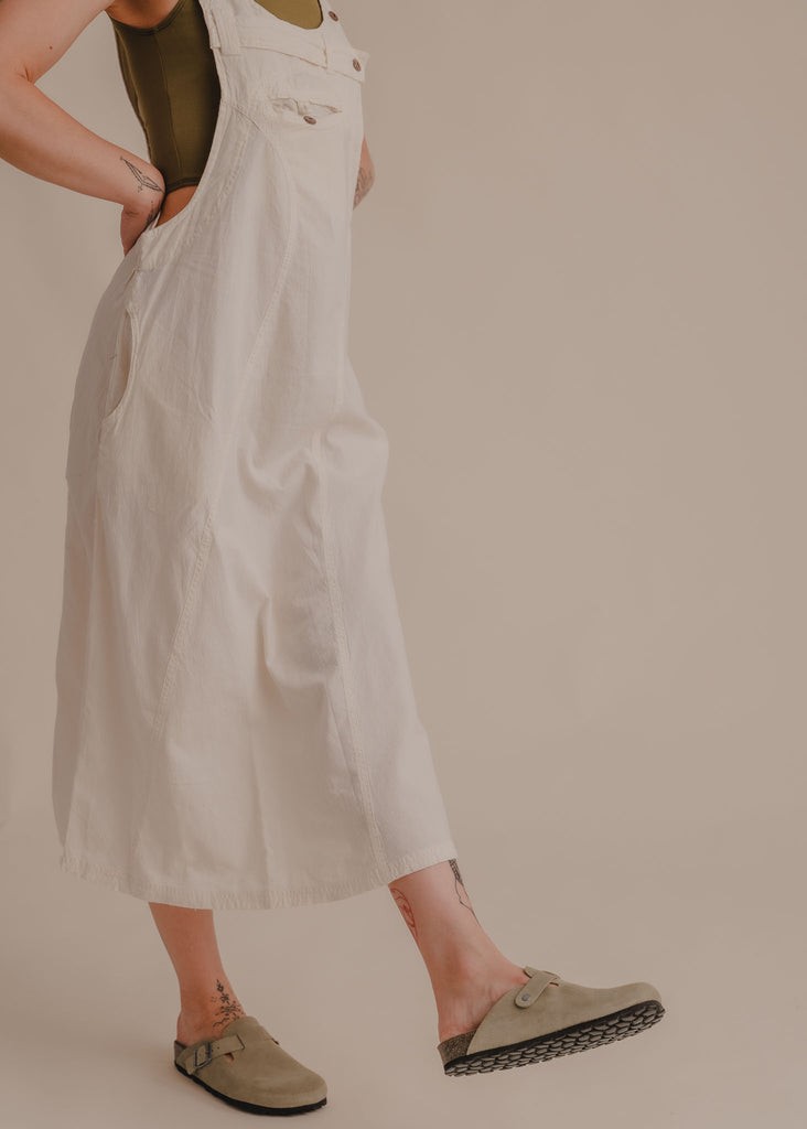 Bilbao Suede Clogs — Beige suede clogs on model — MYFASHIONFRUIT