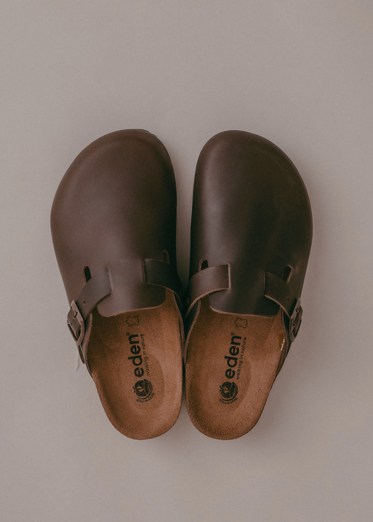 Bilbao Leather Clogs — Brown leather clogs — MYFASHIONFRUIT