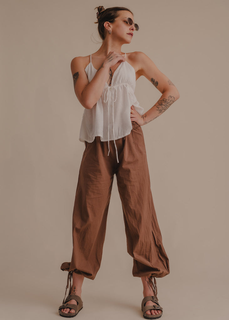 Brown Suede Sandals on model — Close up on legs — MYFASHIONFRUIT