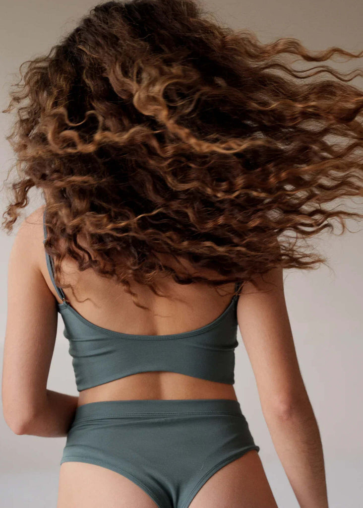 Eden Set - Mermaid — On model, green bralette and briefs— MYFASHIONFRUIT