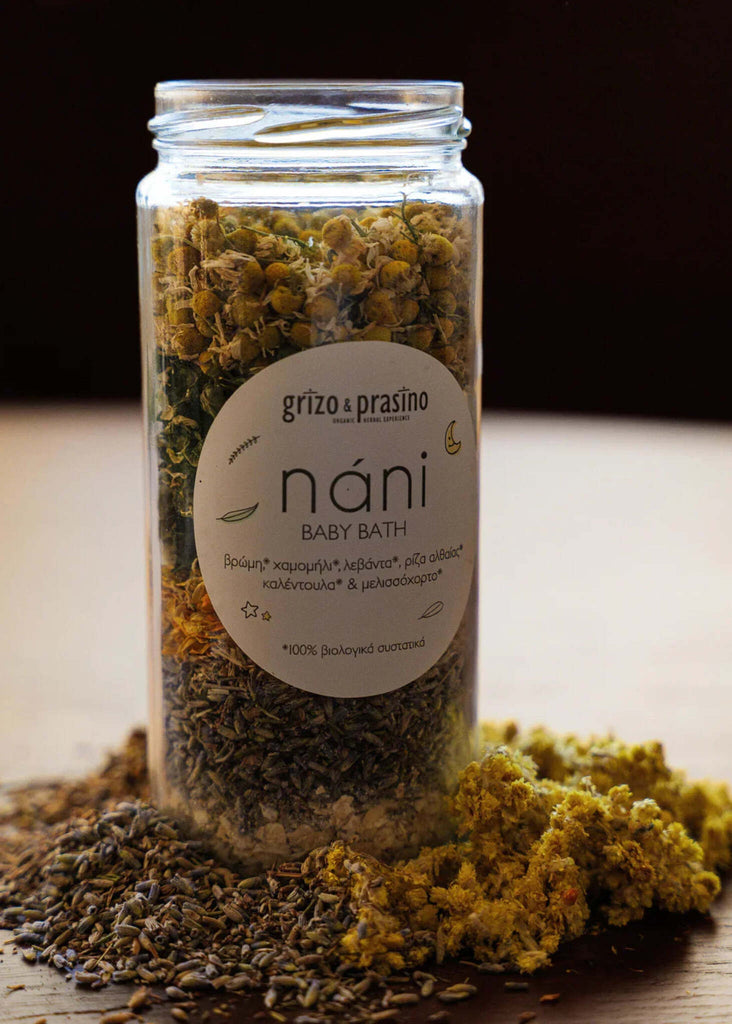Nani - Baby Bath — Bath herbs in jar, detail — MYFASHIONFRUIT