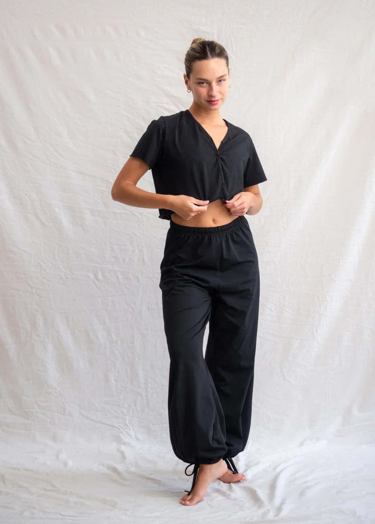 Yin Pants — Black set on model — MYFASHIONFRUIT