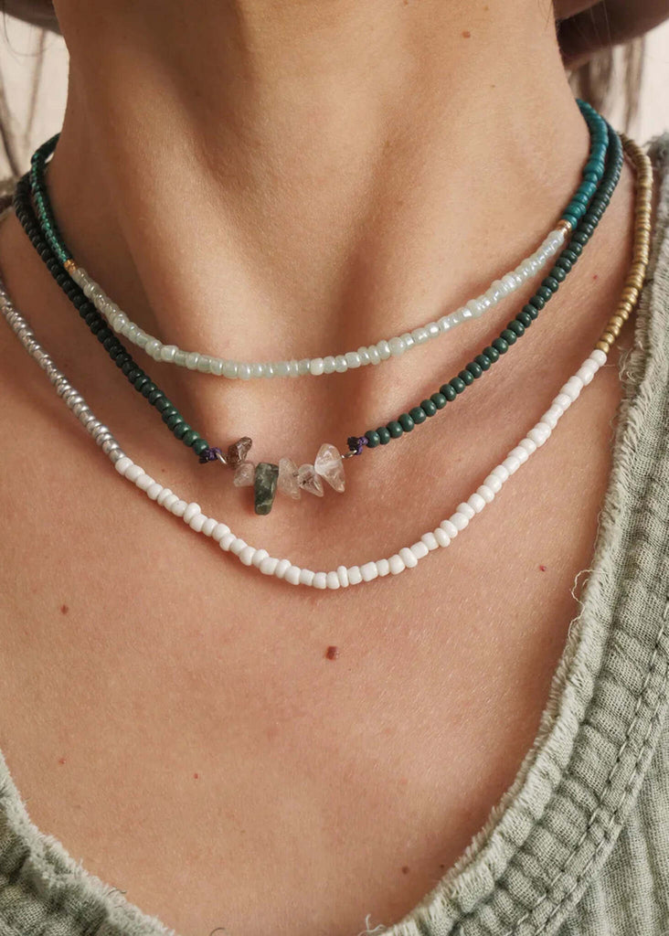 Gabby Necklace — Beaded necklaces on model — MYFASHIONFRUIT